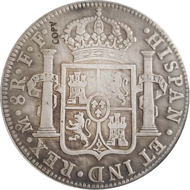 1807 Испания копии монет Карла IV Медь коллекционная