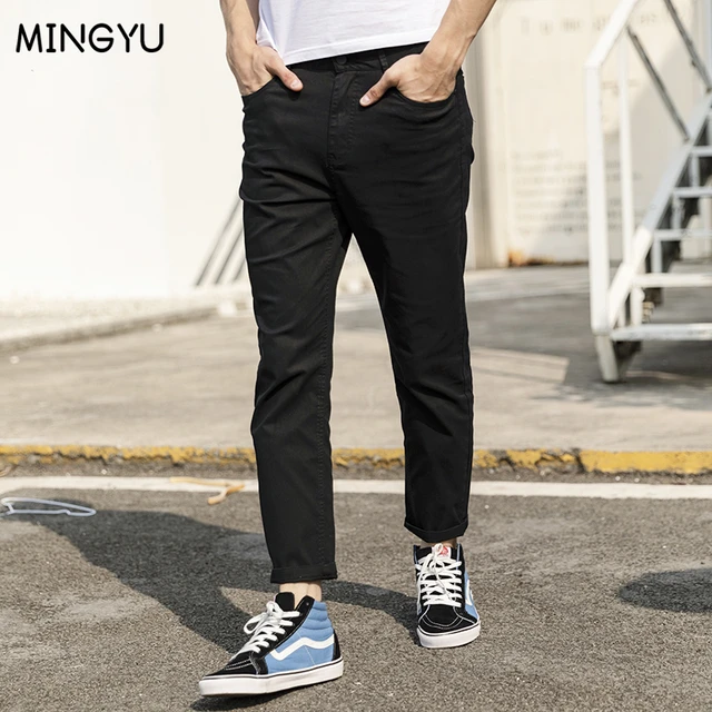 Slim Fit Tapered Pants Summer, Tapered Casual Pants Men