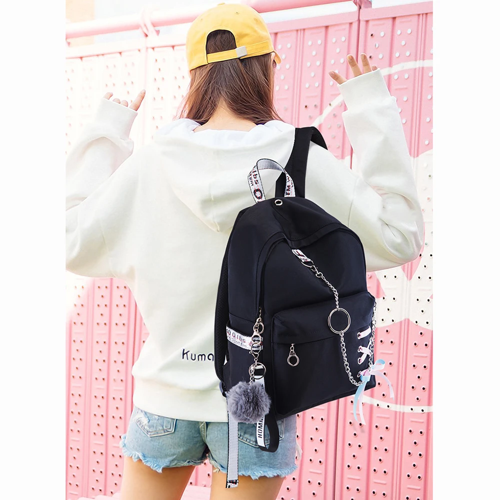 Рюкзак женский для студентов колледжа Harajuku кампус для студентов средней школы водонепроницаемые дорожные сумки для ноутбуков на молнии в консервативном стиле
