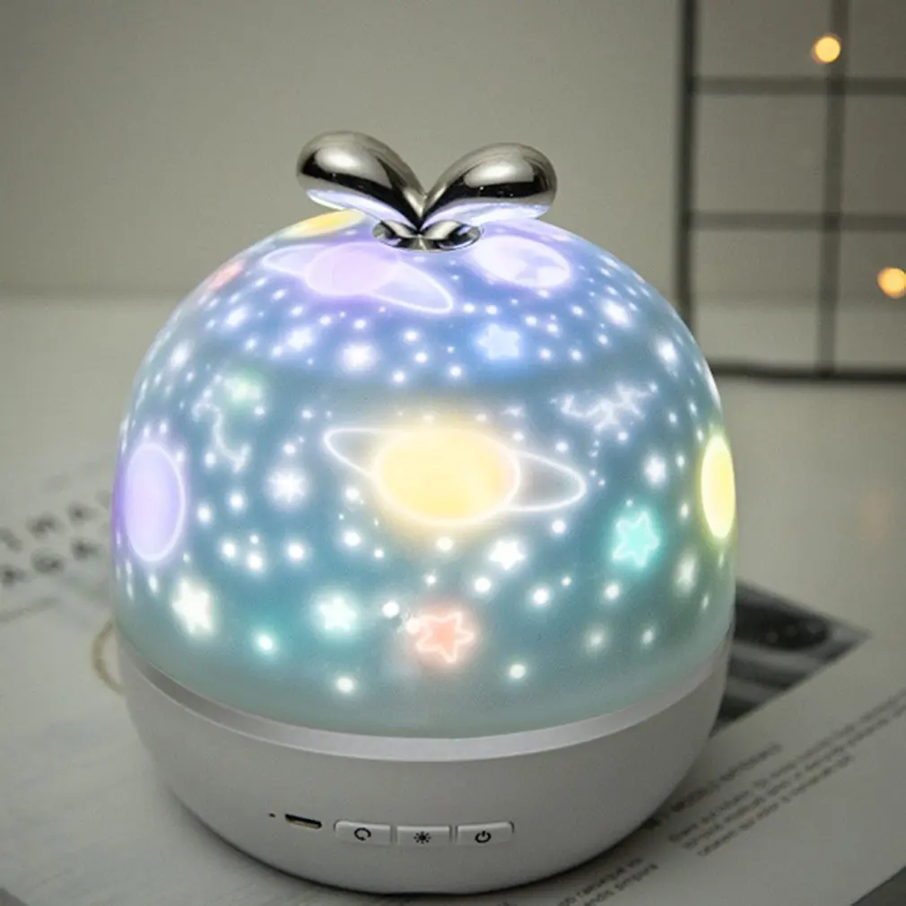 Led 360 градусов романтическая комната вращающийся Космос солнце и звезда Звездная Луна Небо ночное освещение Лампа проектор детская спальня