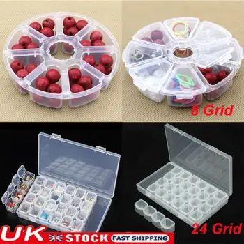 

New Plastic Storage Box Jewelry Bead Screw Organizer Container Compartments