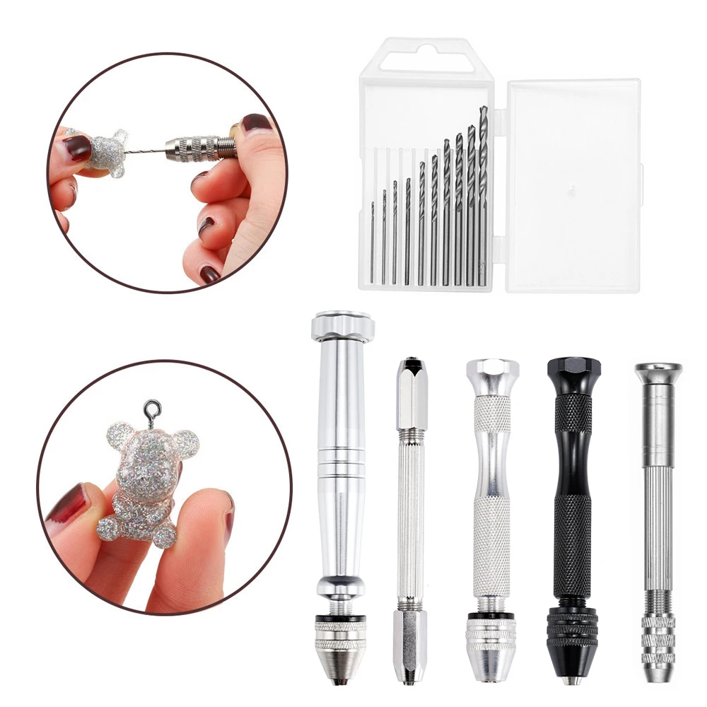 

Metal Hand Drill Equipments UV Resin Epoxy Mold Tools 0.8mm-3.0mm Drill Screw for DIY Resin Crafts Jewelry Making Handmade Tools