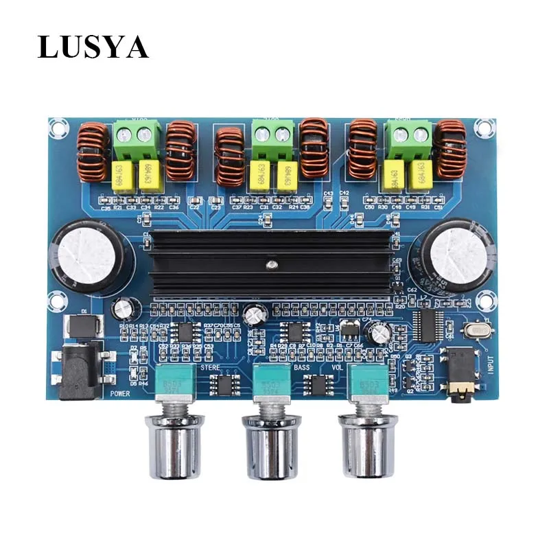 Усилитель сабвуфера Lusya TPA3116D2 50 Вт * 2 + 100 1 Bluetooth 5 0 цифровой аудио усилитель для 4-8
