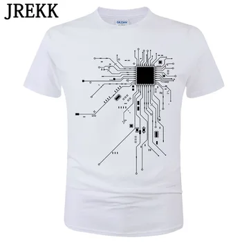 CPU Processor Circuit Diagram T Shirt Men Summer Cotton T shirt Men s Funny Tops Fashion