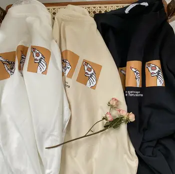 

Toppies women t-shirts cartoon printing summer tops korean girls cute t-shirts tees solid color