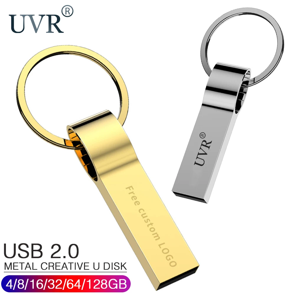 

usb flash drive 64 GB pendrive 4GB 8GB 16GB 32GB metal flash memory stick Gold pen drive 128GB usb stick cle usb Free shipping