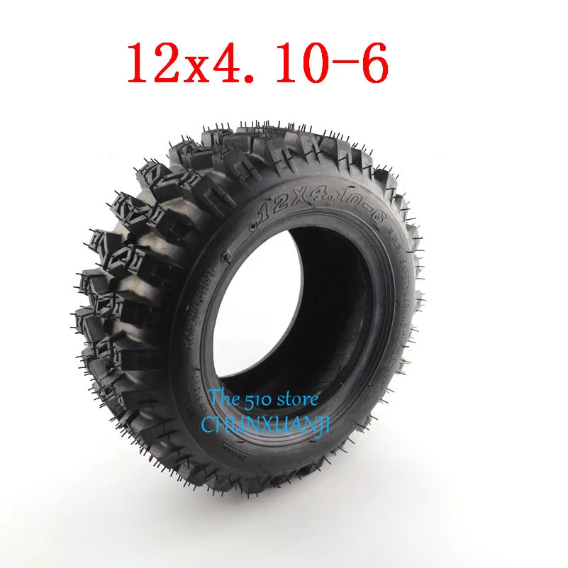 

Lightning Shipment 12x4.10-6 Vacuum Tyre ATV Quad Go Kart 47cc 49cc Chunky 4.10-6 Tubeless Tire Fit All Models 12*4.10-6