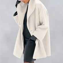 Inverno feminino lã mistura casaco sólido manga longa com capuz clássico outerwear plus size 5xl streetwear roupas femininas trench jackets