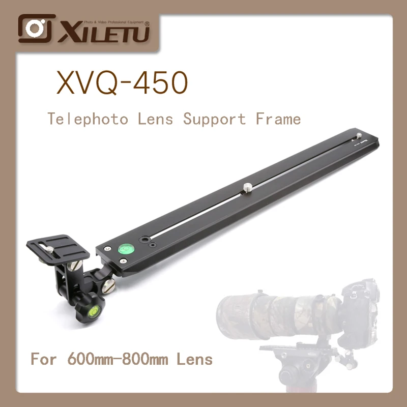 XILETU XVQ-450 телеобъектив адаптер кронштейн Lengthen Plate400mm для наблюдения за птицами головка; гидравлика головка Sachtler Manfrotto Gitz