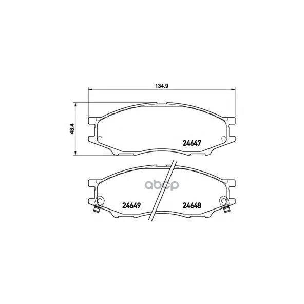 Колодки Тормозные Дисковые | Перед | Nissan Almera Classic(B10) 1.6 16v 03.2006- Brembo арт. P56083
