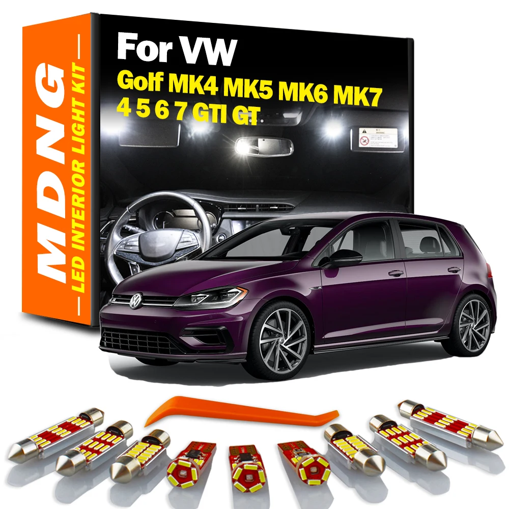 Mdng Canbus Led Interior Light Kit For Volkswagen Vw Golf Mk4 Mk5 Mk6