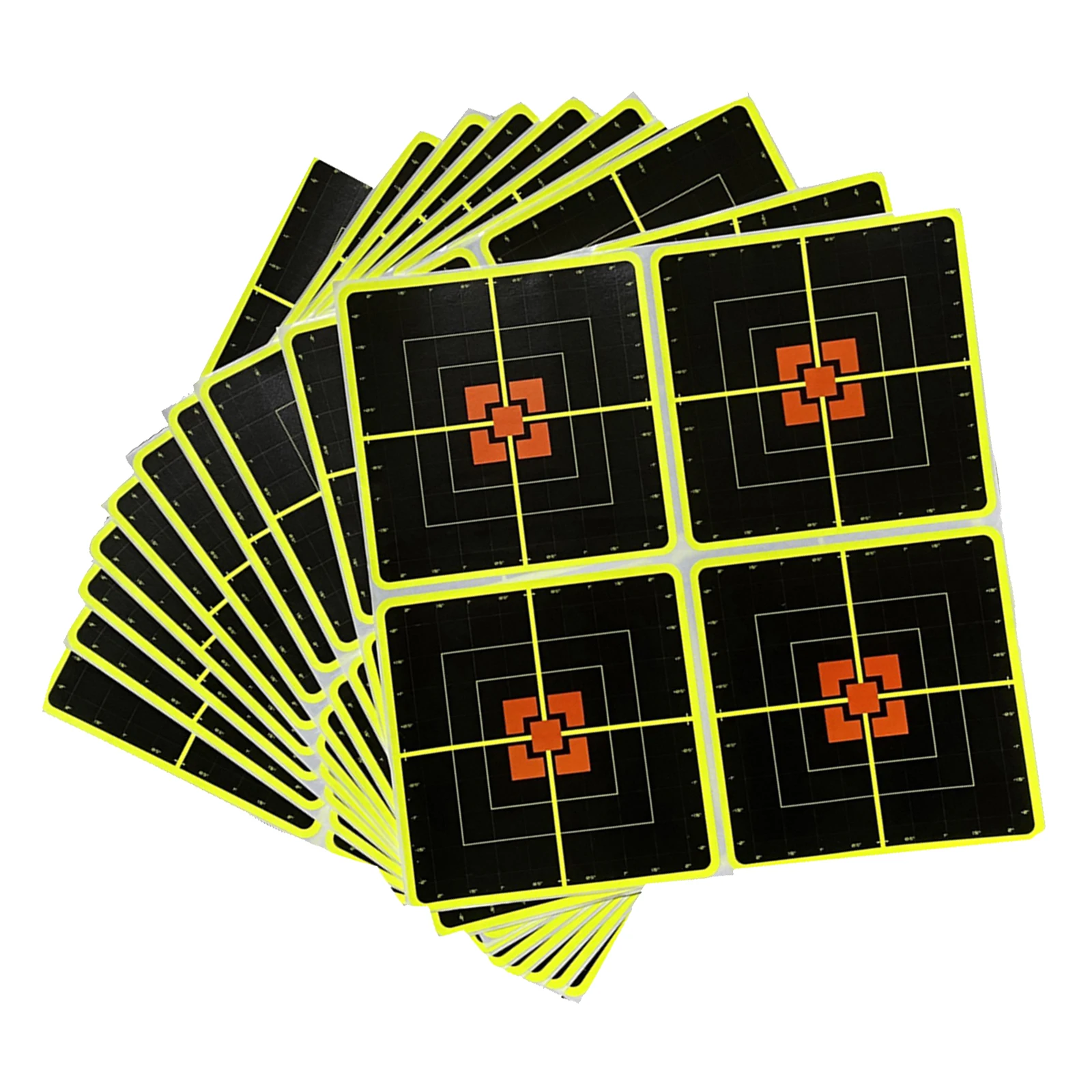 10-Sheet Shooting Targets - 10 Inch Self Adhesive Paper Reactive  Stickers - Great for All , Rifles, Pistols, 5