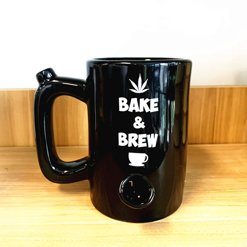 Кружка с черной трубкой кружка для пробуждения и выпечки напитков | Дом сад