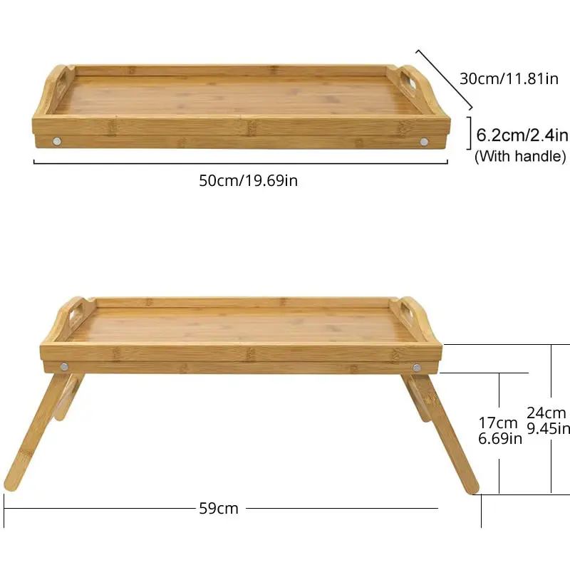 Plateau de Table en bois pliable pour petit déjeuner, lit, ordinateur  portable, vin, mocha - AliExpress