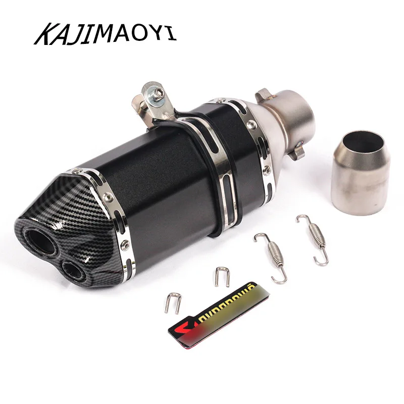 36-51 мм Универсальный мотоцикл Akrapovic выхлопная Модифицированная глушитель труба скутер питбайк Dirt MotocrossSuitable для большинства мотоциклов