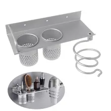 Пробивая пространство алюминиевый фен стойка Многофункциональная Ванная комната воздуховод полка для хранения& Прямая поставка