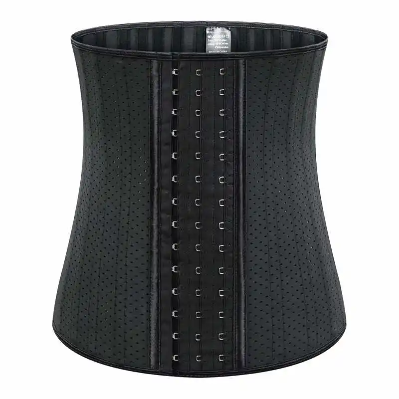 

New Black Waist Trainer Cincher Korsett For Women Modeling Strap Shapers Latex Corset 25 Steel Boned Stomach Belly Slimming Belt