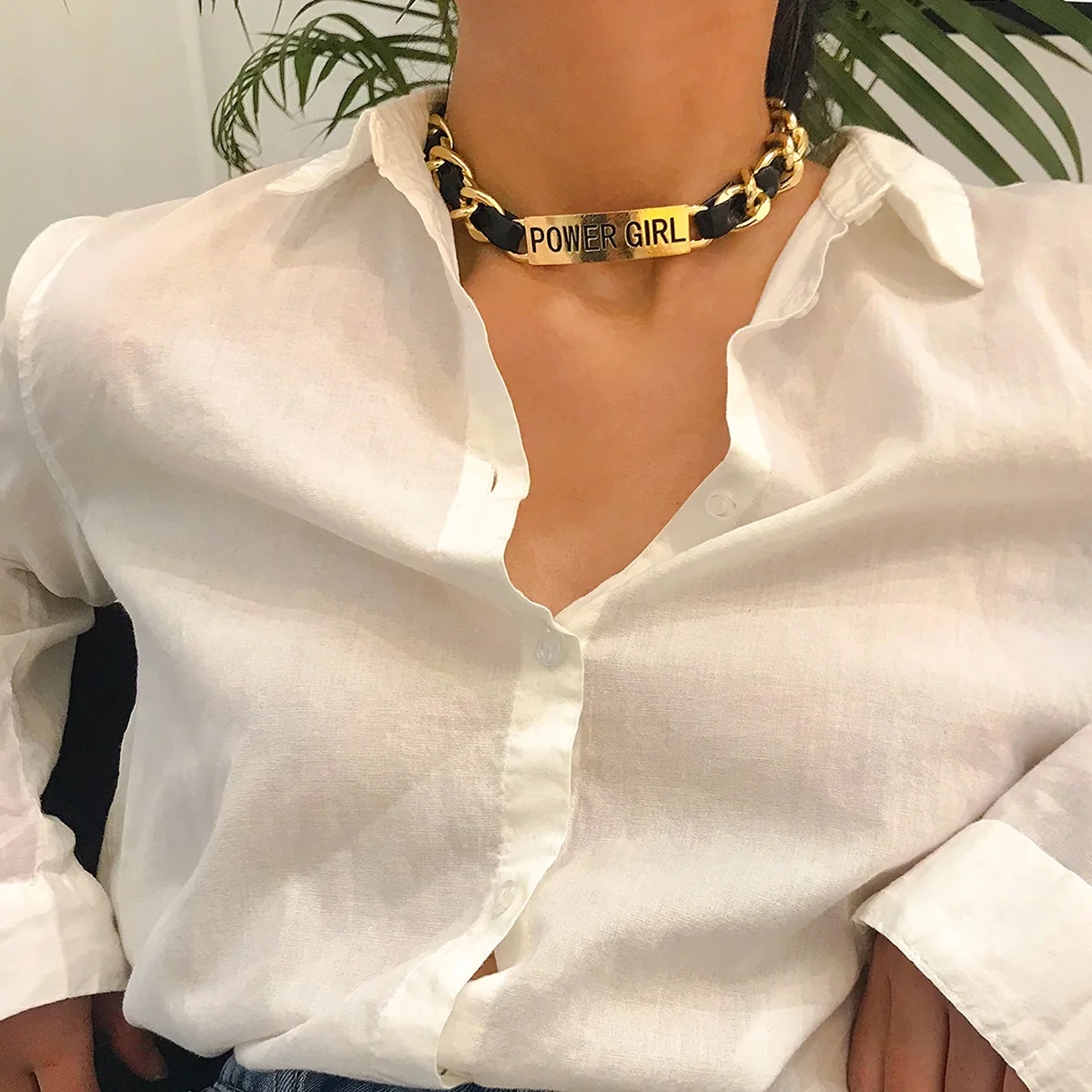 

Exaggerated Hip Hop Twist Chain Necklace Women Collares Rock Velvet Avatar Coined Chunky Choker Necklace Steampunk Men Jewelry