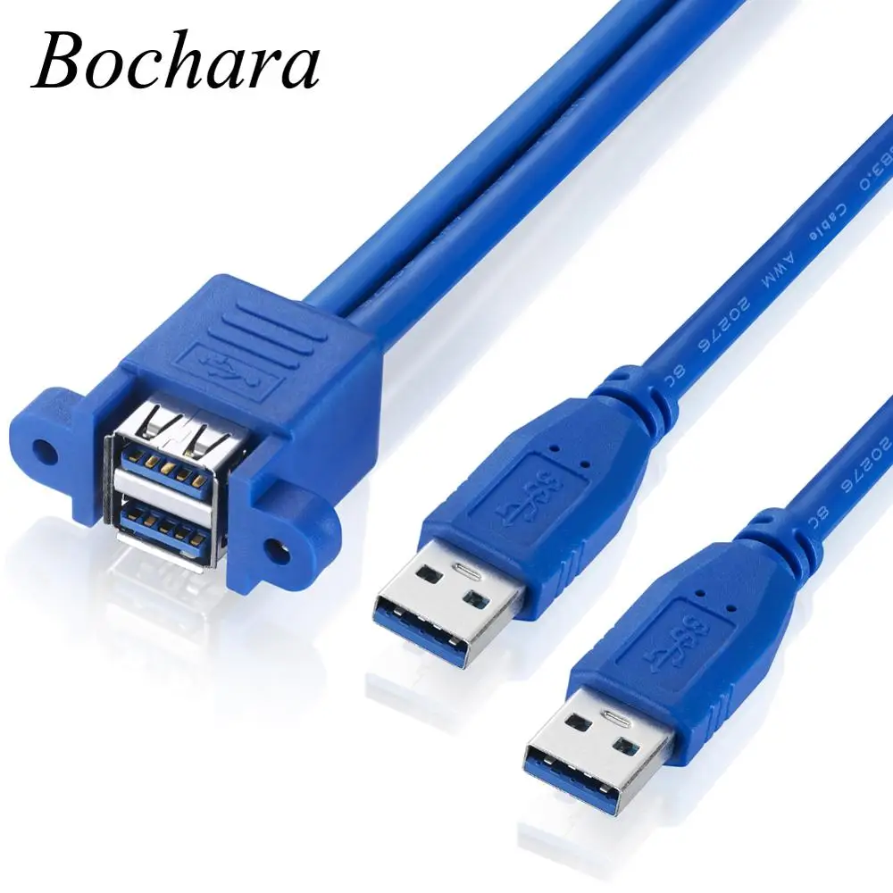 Удлинительный кабель Bochara USB 3 0 с двумя папа на два мама винтовым креплением 50