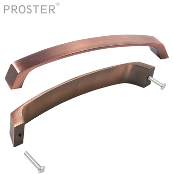 

Proster Brushed Antique Copper Bow Handle High Quality Aluminum Alloy For Cabinet Door Handle