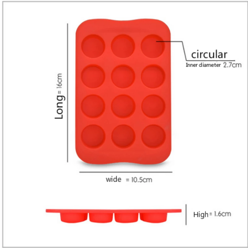 12 чашек Высококачественная силиконовая форма для торта маффинов выпечки кексов