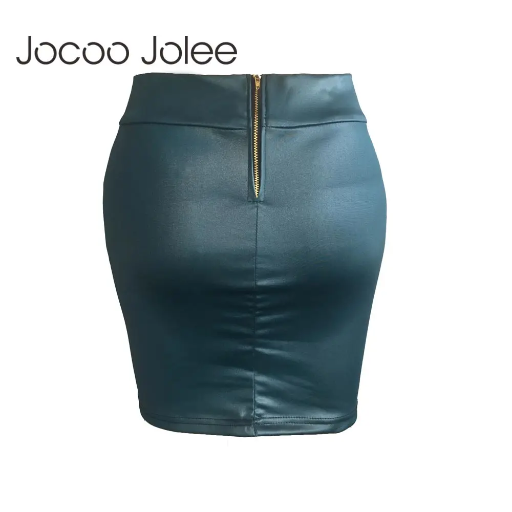 Jocoo-minifaldas de sintético para faldas sexys con cremallera trasera, Bodycon, baratas, 2019 - AliExpress Ropa de mujer