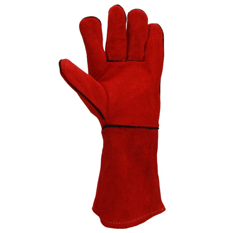 Welding Gloves- Heat/Fire Resistant, Perfect For Welder/Oven/Fireplace/Animal Handling/Bbq Gloves- 14Inches