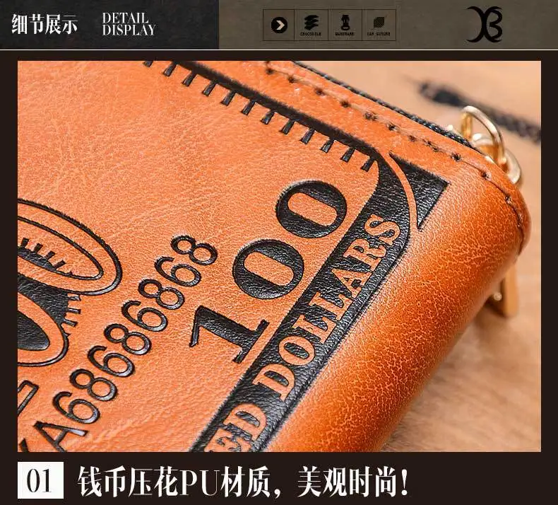HUGWISER, новинка, американский доллар, узор, Ретро стиль, для мужчин, личность, креативная сумка, кошелек, Длинная модель, показывает, мужской Шарм, монета, карман, персонажи