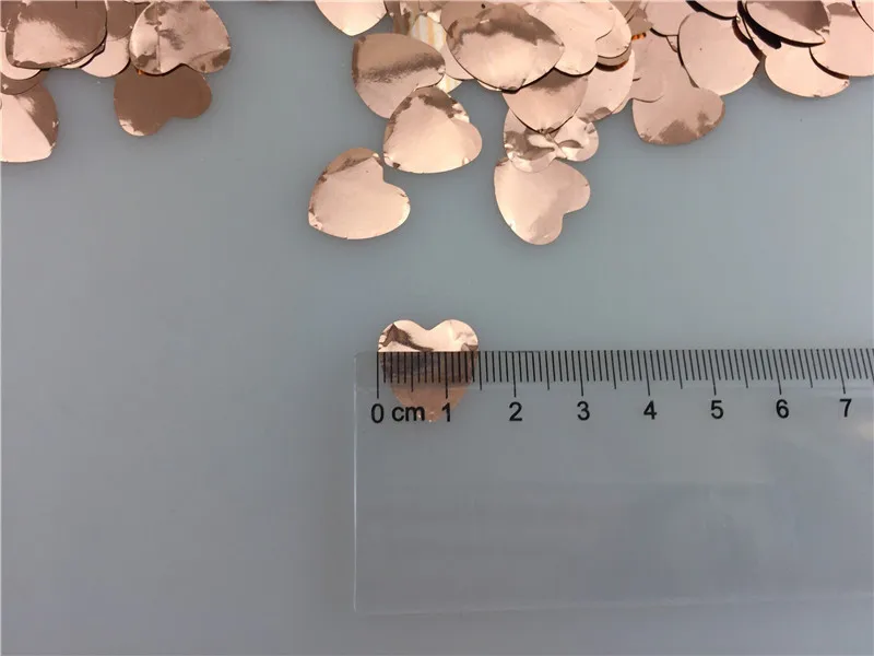 Paper confetti 1.5cm 10g(1000pcs) rose gold mixed heart shape balloon table wedding throwing supplies