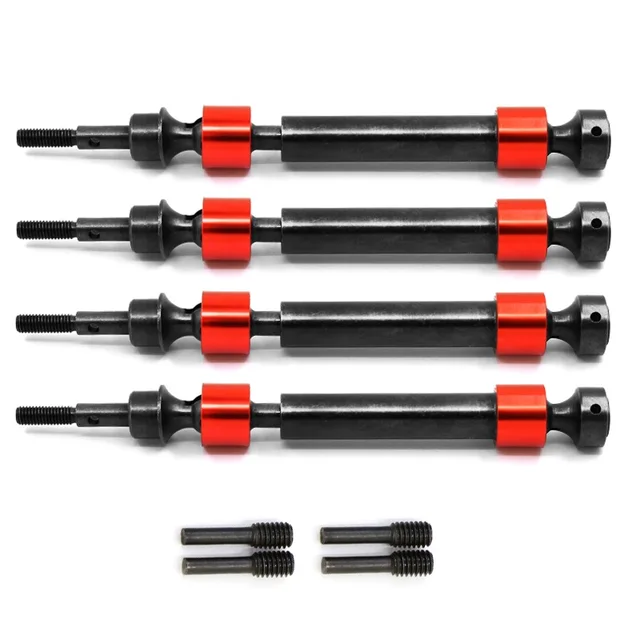 4Pcs Hard Steel Splined CVD Drive Shaft for Traxxas 1/10 Maxx 4S 89076-4 RC Car Upgrade Parts Accessories