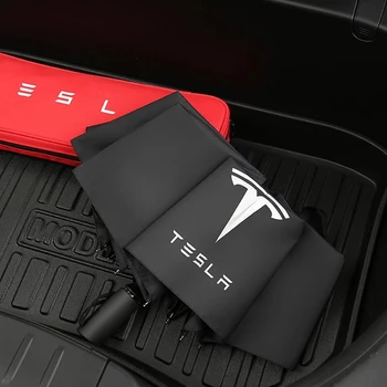 

Car Styling Layer Folding Fully Automatic Umbrella Windproof Automatic Sun Umbrella For Tesla Model 3 Model X S Accessories