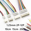 10 sets MICRO JST 1.25mm Pitch Female Connector Wire 10CM 15CM 20CM 28AWG 2/3/4/5/6/7/8/9/10/11/12 Pin with Straight Pin Socket ► Photo 1/6