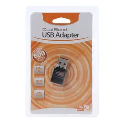 Adaptateur Wifi USB double bande 600/5GHz, 2.4 mb/s, carte réseau sans fil, récepteur Ethernet, antenne, LAN AC, avec pilote de CD 