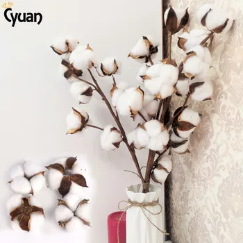 

10pcs Wedding Decoration Artificial Kapok Head Naturally Dried Cotton Flower DIY Wreath Bouquet Christmas Decoration For Home