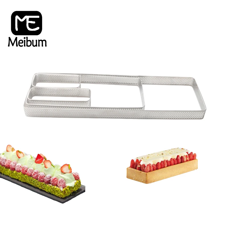 Meibum прямоугольный из нержавеющей стали Tart кольцо французский десерт фруктовый крем форма для выпечки сырный мусс форма для торта Форма для пиццы Инструменты для выпечки