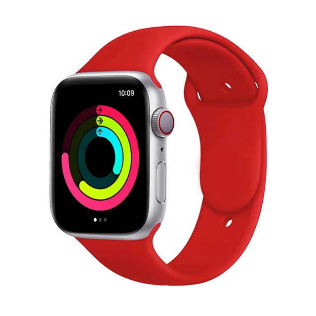 Silicone Strap for Apple Watch Band Series 7 654 321,44/40mm 42/38mm 45/41mm Smartwatch Bracelet Watchband for Apple Watch SE 6