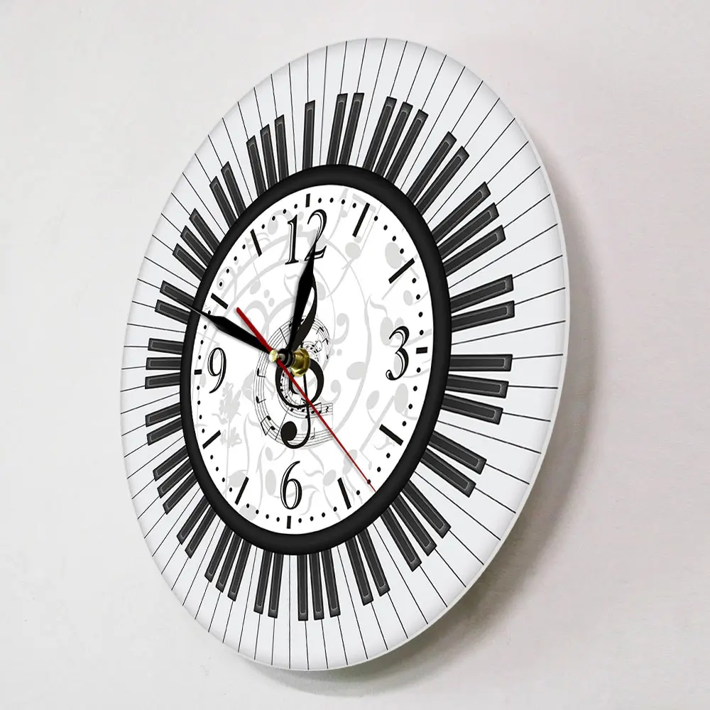 Piano Keyboard Wall Clock » Music Note Gifts