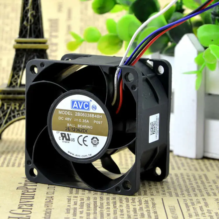 AVC 2B06038B48H 48В 0.35A 6 см вентилятор охлаждения с двойным шарикоподшипником Бесплатная