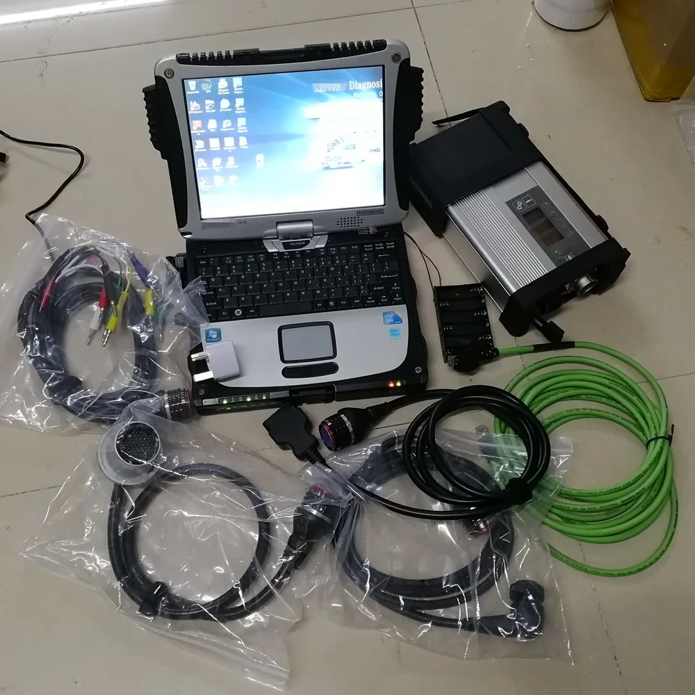 MB Star C5 SD подключения C5 320GB HDD V12/ программное обеспечение в используемом ноутбуке CF19 I5 4G для автомобилей и грузовиков диагностический код программы сканирования