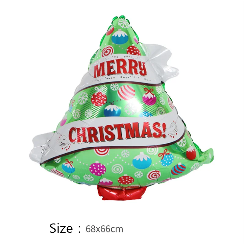 1 piece Christmas Happy Balloon Dress Up Party Set Santa Claus Cute Snowman Shaped Balloons Christmas Decorations