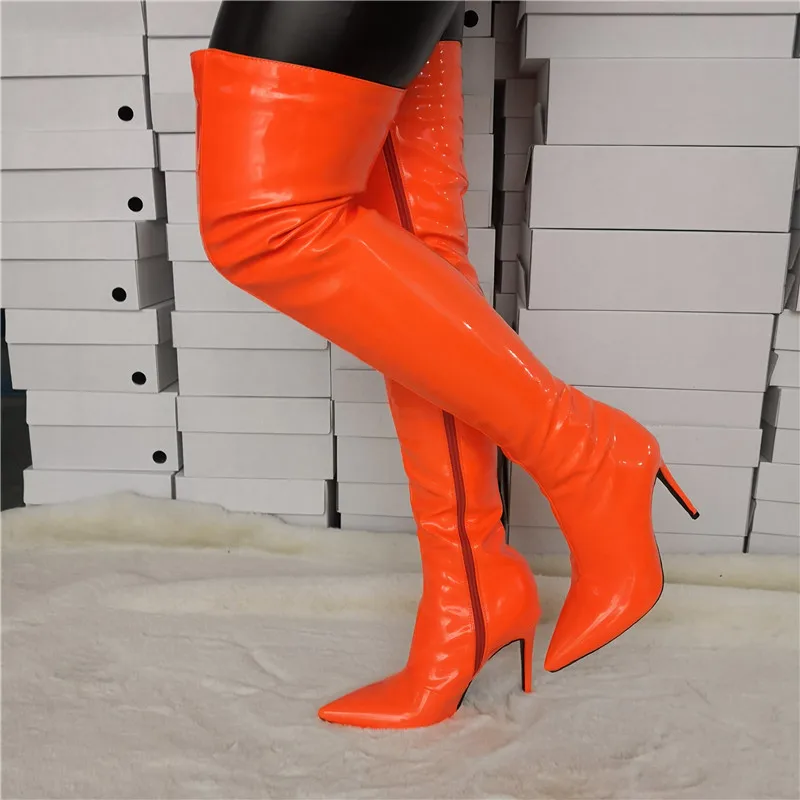 EMMA KING Leopard Print Women Over The Knee Boots Thin High Heels Boots Pointed Toe Fashion Shoes Female Shoes zapatos de mujer