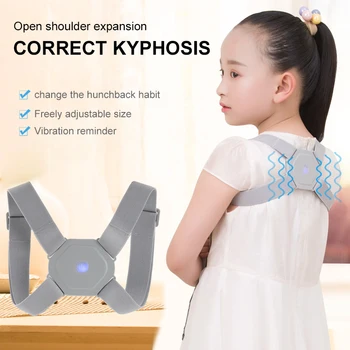 

Adjustable Intelligent Posture Trainer Smart Posture Corrector Upper Back Brace Clavicle Support for Men and Women Pain Relief