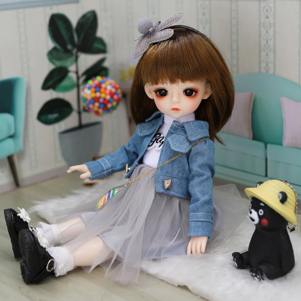1/6Bjd кукла 30 см подарки для девочки 18 суставов кукла с одеждой DIY кукла лучшие подарки на год ручной работы игрушка косметика