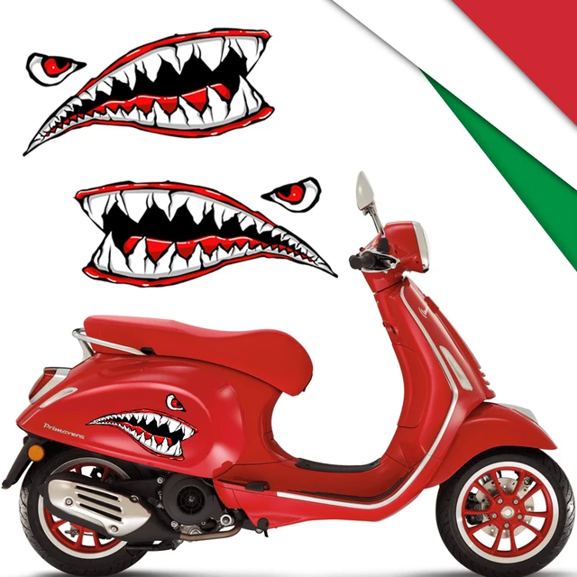 Set de pegatinas de hibisco de vinilo para moto Vespa S Roller y