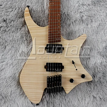 

Mountain headless guitar fanned fret 25.5-25' ash body flame maple top roasted maple neck fret free shipping