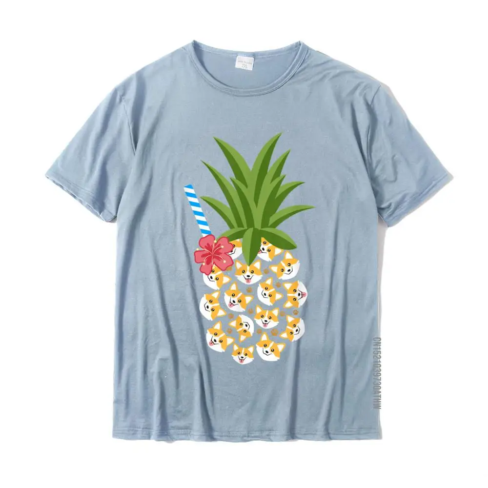 Casual Normal Summer/Fall 100% Cotton O-Neck Boy Tops Shirts Street T Shirt Prevalent Short Sleeve T Shirts Free Shipping Pineapple Corgi Hawaiian T Shirt Tropical Aloha Dog Lover T-Shirt__MZ19425 light