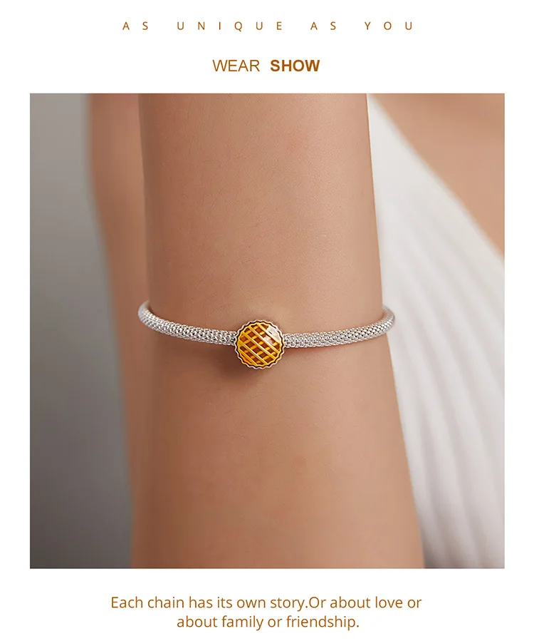 Pumpkin Pie Charm 10 Pumpkin Pie Charm - Show your style with the Pumpkin Pie Charm. Hand-finished in sterling silver, this charm features a colorful enamel pumpkin pie that is full of romantic autumn atmosphere. This exquisite and unique charm will bring mood and beauty to your day. Perfect gift for mom, sister, grandmother, friend or yourself. | 🚚 Free Standard Shipping 7-30 days | 🥇 Top Quality Product | 💎 100% S925 Sterling Silver | 🛡️ 100% Safe & Secure checkout