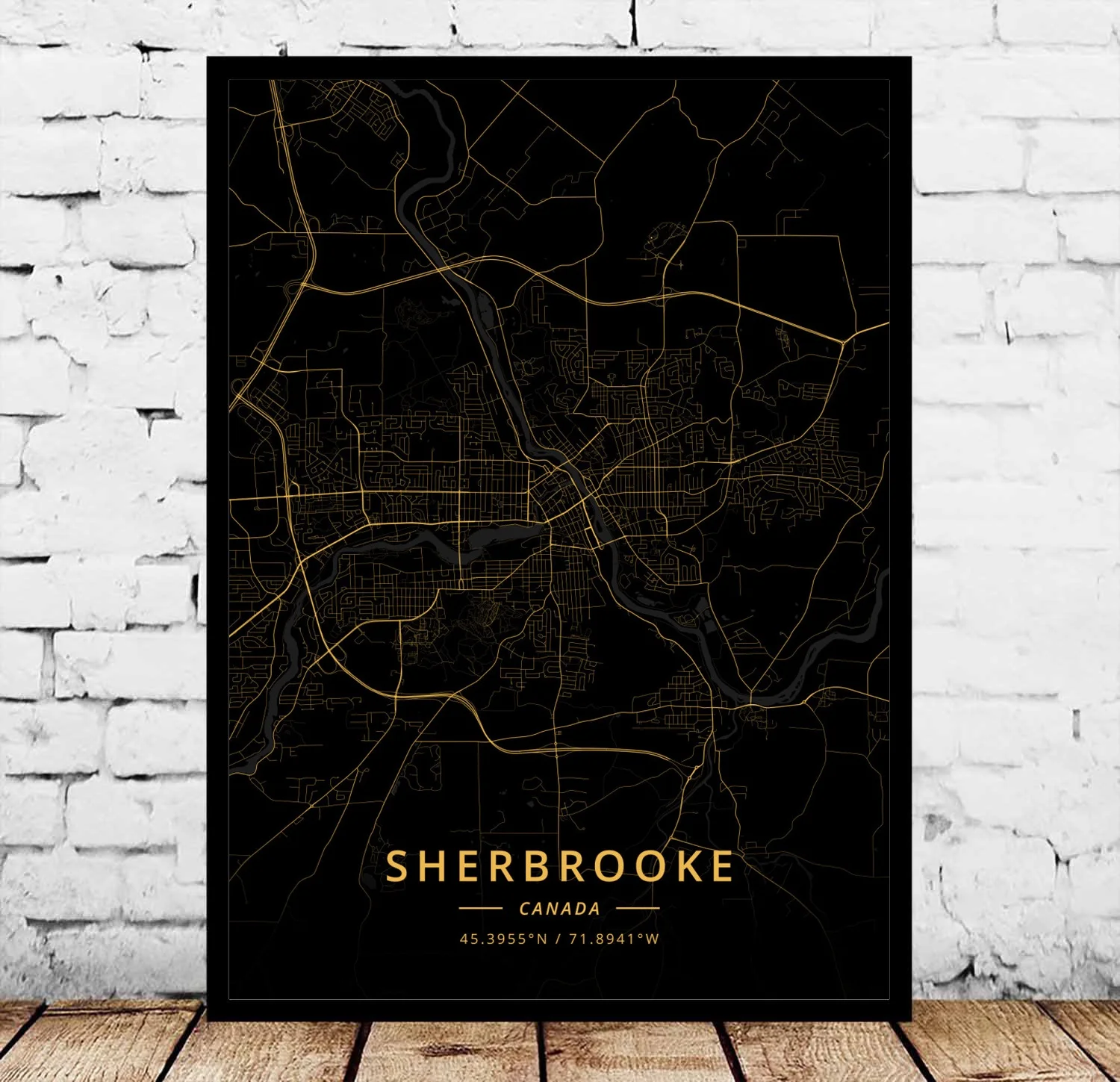 Longueuil Markham Milton Mississauga Montreal оквиль Осава Ottawa Quebec City Регина Ричмонд сагуенай Toronto Канада плакат - Цвет: Sherbrooke