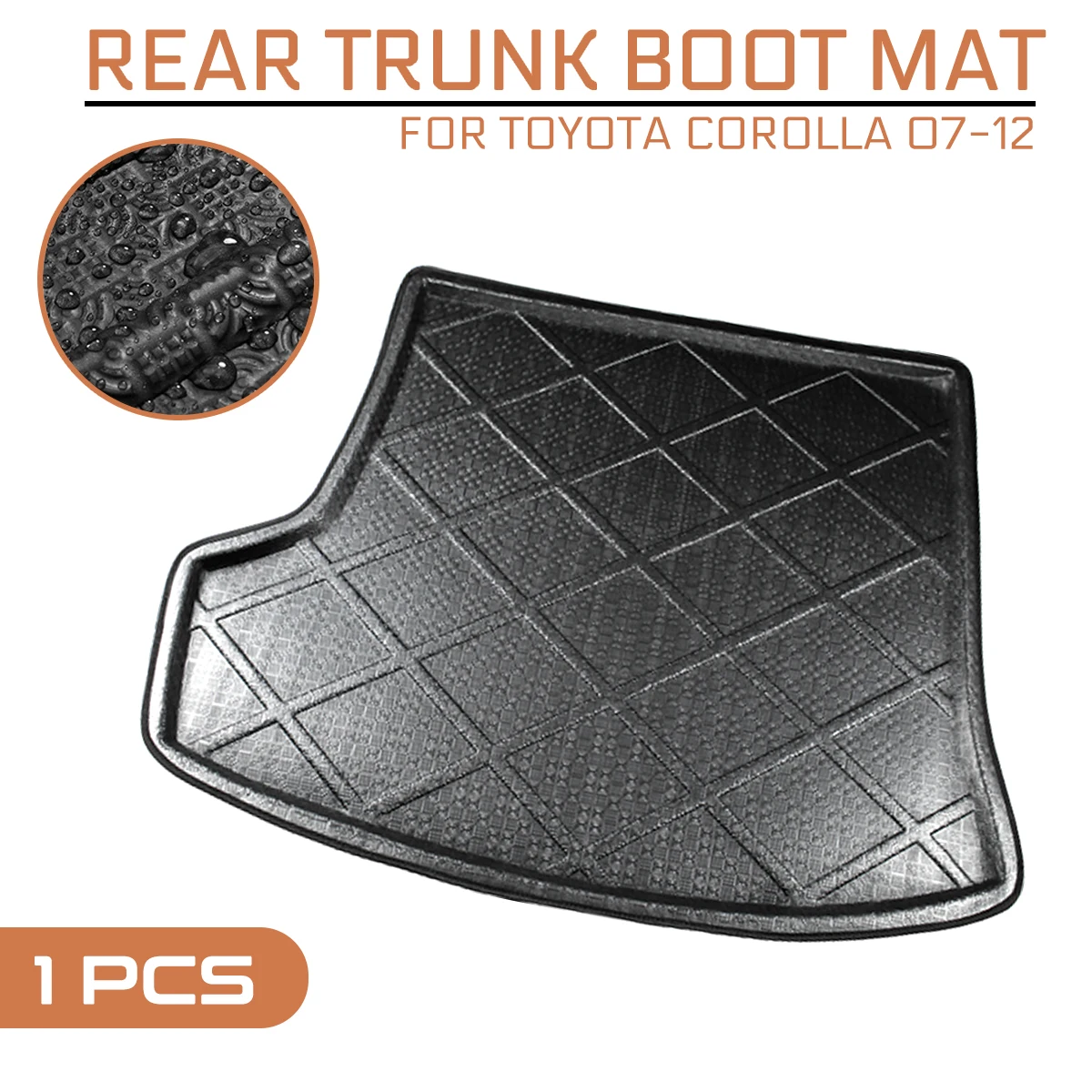 Car Floor Mat Carpet Rear Trunk Anti mud Cover For Toyota Corolla 2007