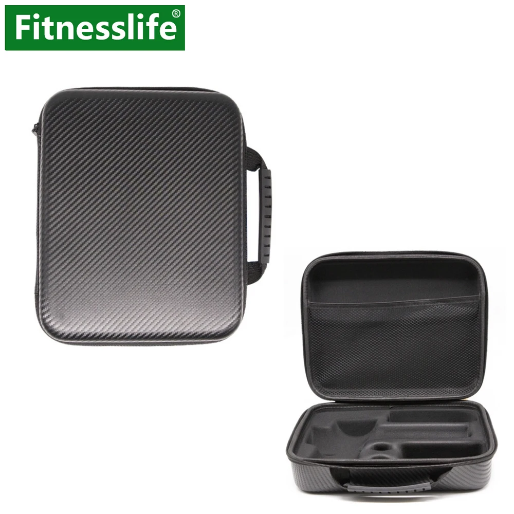 

Massage Fascia Gun Accessories Case Bag Handheld Storage Carbon Fiber Box Waterproof for 4 or 6 Heads and Charger Travel Durable